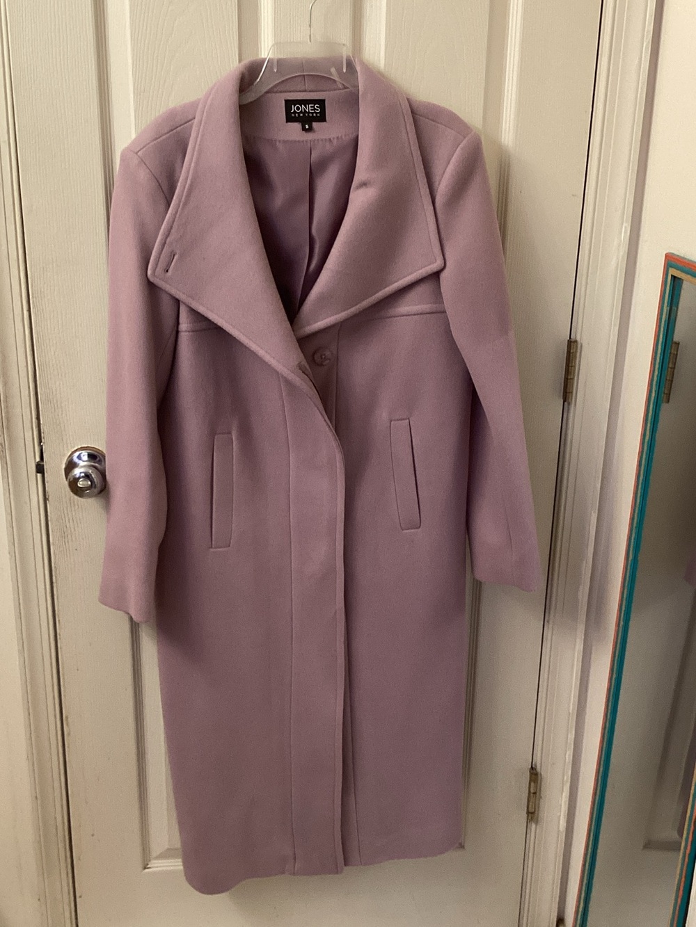 Jones New York Dusty Lavender Wool Trench Coat